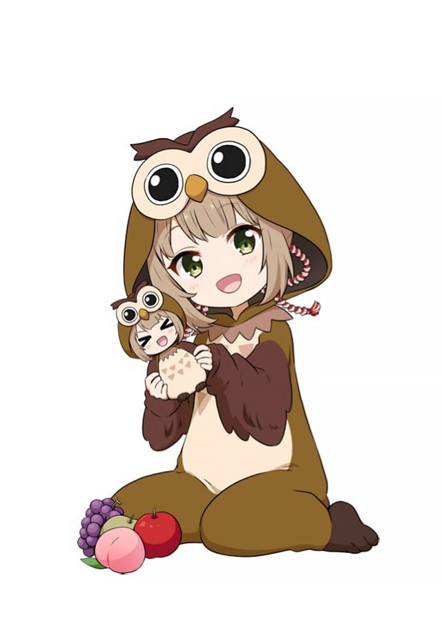温泉むすめ 飯坂真尋 ふくろう着ぐるみ真尋ちゃん アクリルスタンド ギャラリー梟着ぐるみ真尋ちゃん特大アクリルスタンド | 飯坂